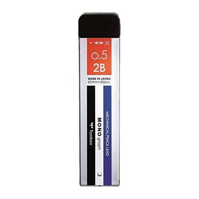 Tombow Pencil Mechanical Pencil Lead Monograph MG 0.5 2B ECG-124 Monocolor, Smoothest No.1 High-Performance Lead, Double Guide Case, Single Lead
