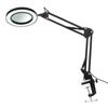 Flexible Clamp on Table Lamp with 8x Magnifier Swing Arm Dimmable LEDs Desk Light 3 Color Modes & 10 Brightness