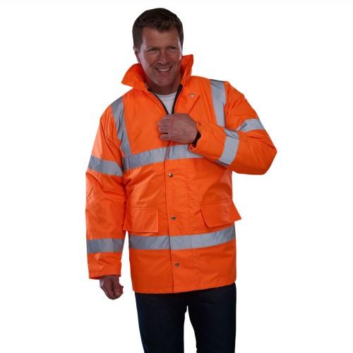 Grafters Unisex Safety Hi-Visibility Waterproof Motorway Jacket