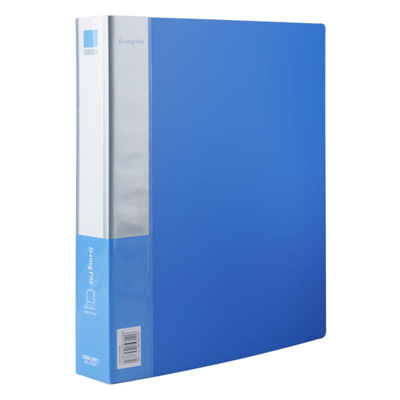 Deli 5387 A4 D-Ring 2-Hole File Folder, 35mm Spine