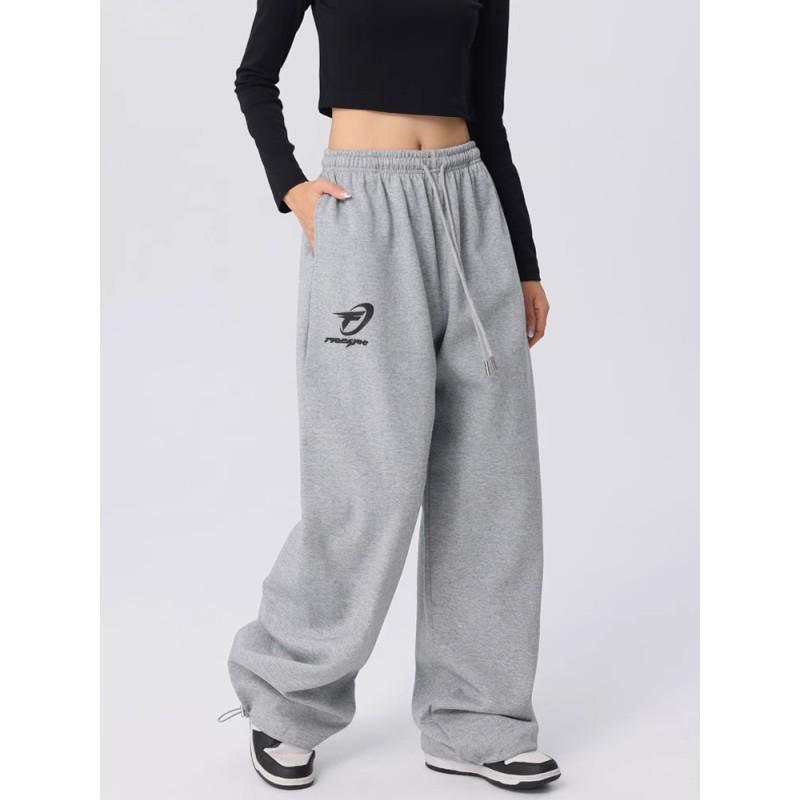 YBKZ Women's Hip Hop Streetwear Loose Straight Leg Jazz Dance Sweatpants