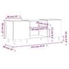 VidaXL Record Cabinet White 121x38x48 Cm Engineered Wood 831676