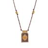 Heart Tarot Card Pendant Simple Design Minimally Colored Collarbone Chain Tarnish Resistant Adjustable Gold Plated