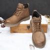 Suede Leather Men High Top Shoes High Quality Mens Ankle Boots New Outdoor Boats Sneakers Man Non-Slip Motorcycle Boots