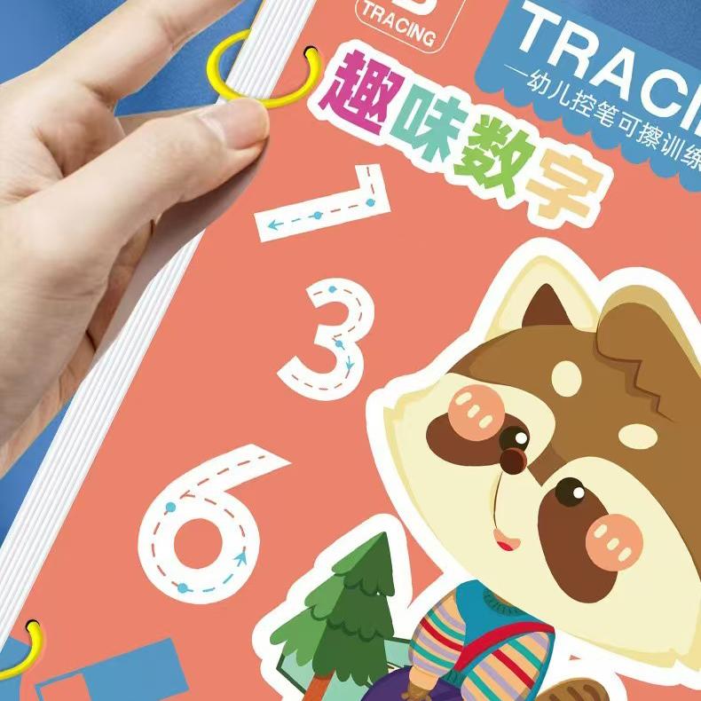 Preschool Handwriting Practice Book with 36 Reusable Pages for Fine Motor Skills and Writing Training