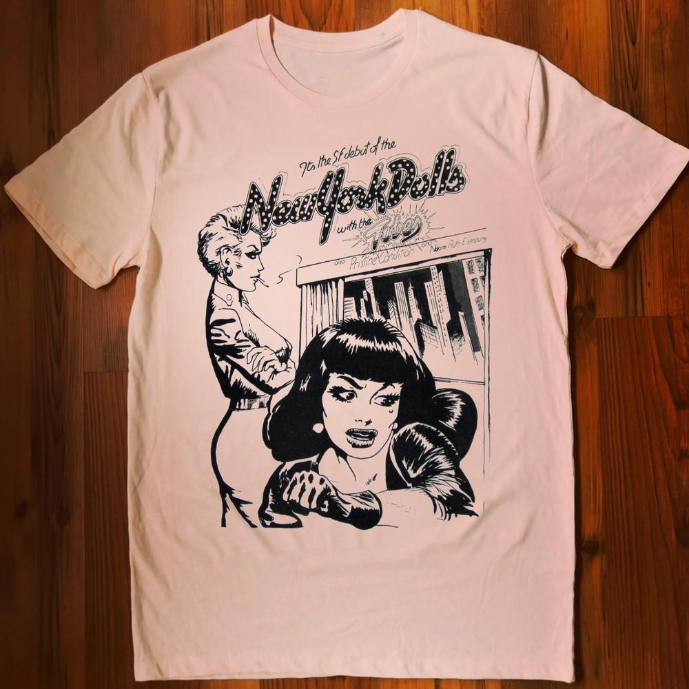 New York Dolls Band White Color All Size To 5XL Shirt Adults BL067 Unisex T-Shirt XXL