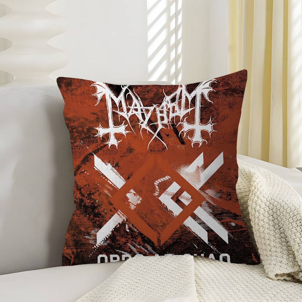 Band M-Mayhem Pillow Anime Pillow Sofa Bed Head Pillow Cover Cushion Cover 45X45 Cm Fashion