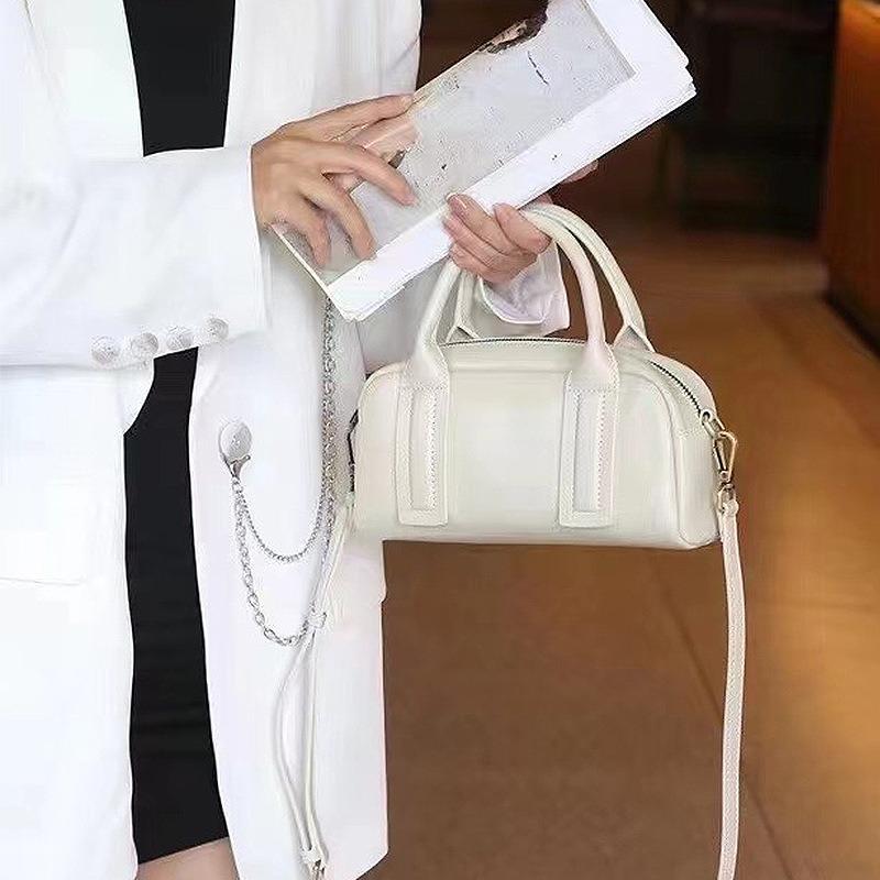 Top Layer Vegetable Tanned Cowhide Pillow Bag Niche Tote with Genuine Leather Women's Bag Crossbody Bag