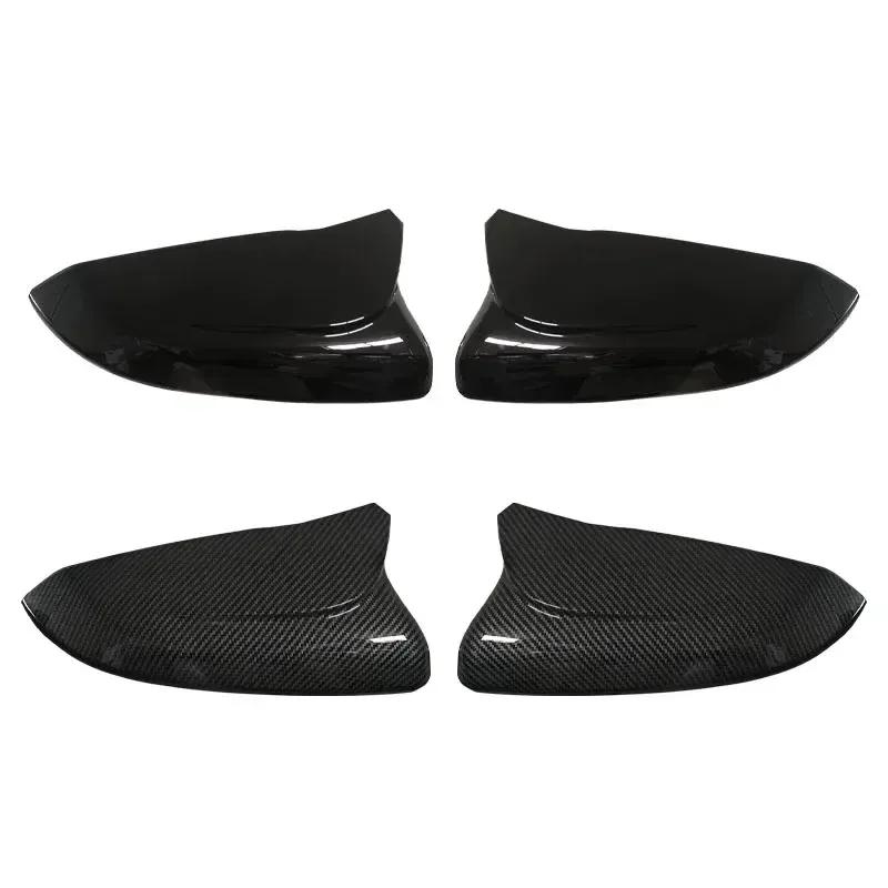 1 Pair Car Rearview Mirror Cover Glossy Black/Carbon Fiber Side Door Mirror Cover For Honda Civic 10th 2016 2017 2018