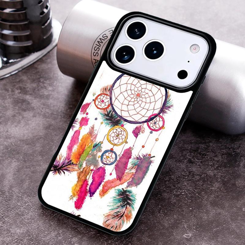 Watercolor Feather Pattern Design Phone Case For iPhone 17,16e,15,14,13,12,11,Mini,Pro,MAX soft Silicone Cover