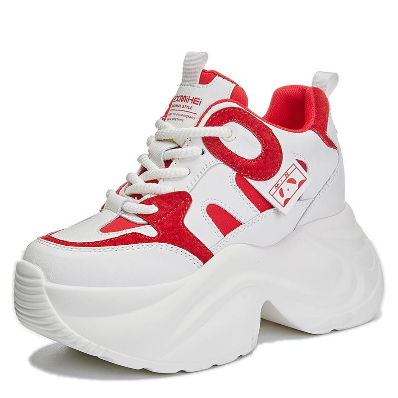 Inner Height Increase New Breathable Dad Shoes Platform Mesh Small Sports and Leisure Shoes A