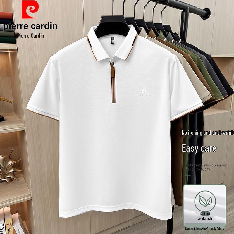 Pierre Cardin Men's Summer Half-Zip Polo Shirt