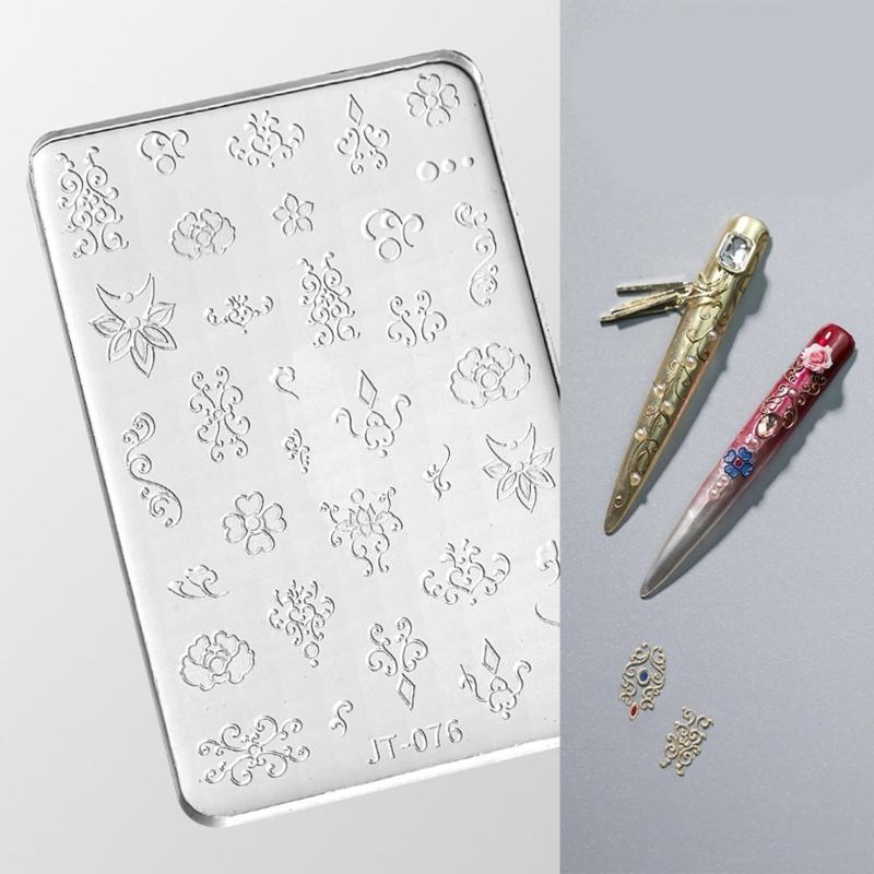 Silicone Nail Art Mold Accessory Mold Nail Decorative Mold Butterfly Shape Silicone Texture for Various Nail Types