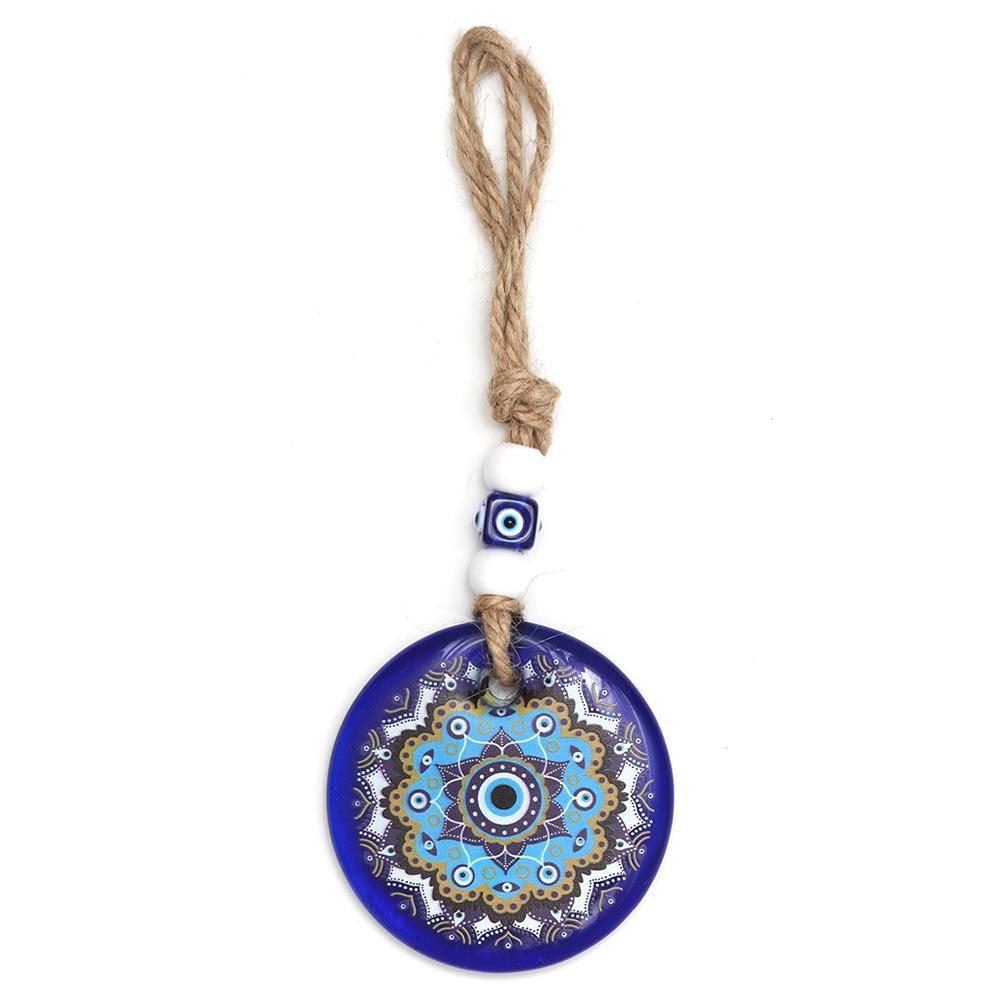 Hand of Fatima Lucky Eye Keychain Blue Eye Car Hanging Charm Lucky Eye Pendant DIY Trinkets
