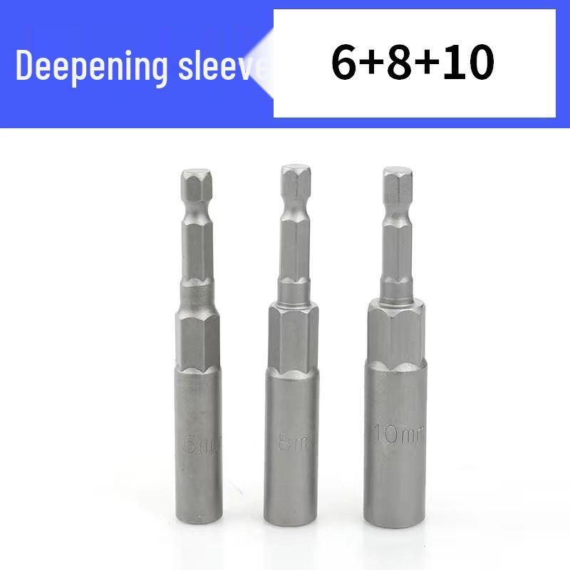 Deep Socket Extension Set for Electric Hex and Pneumatic Drills