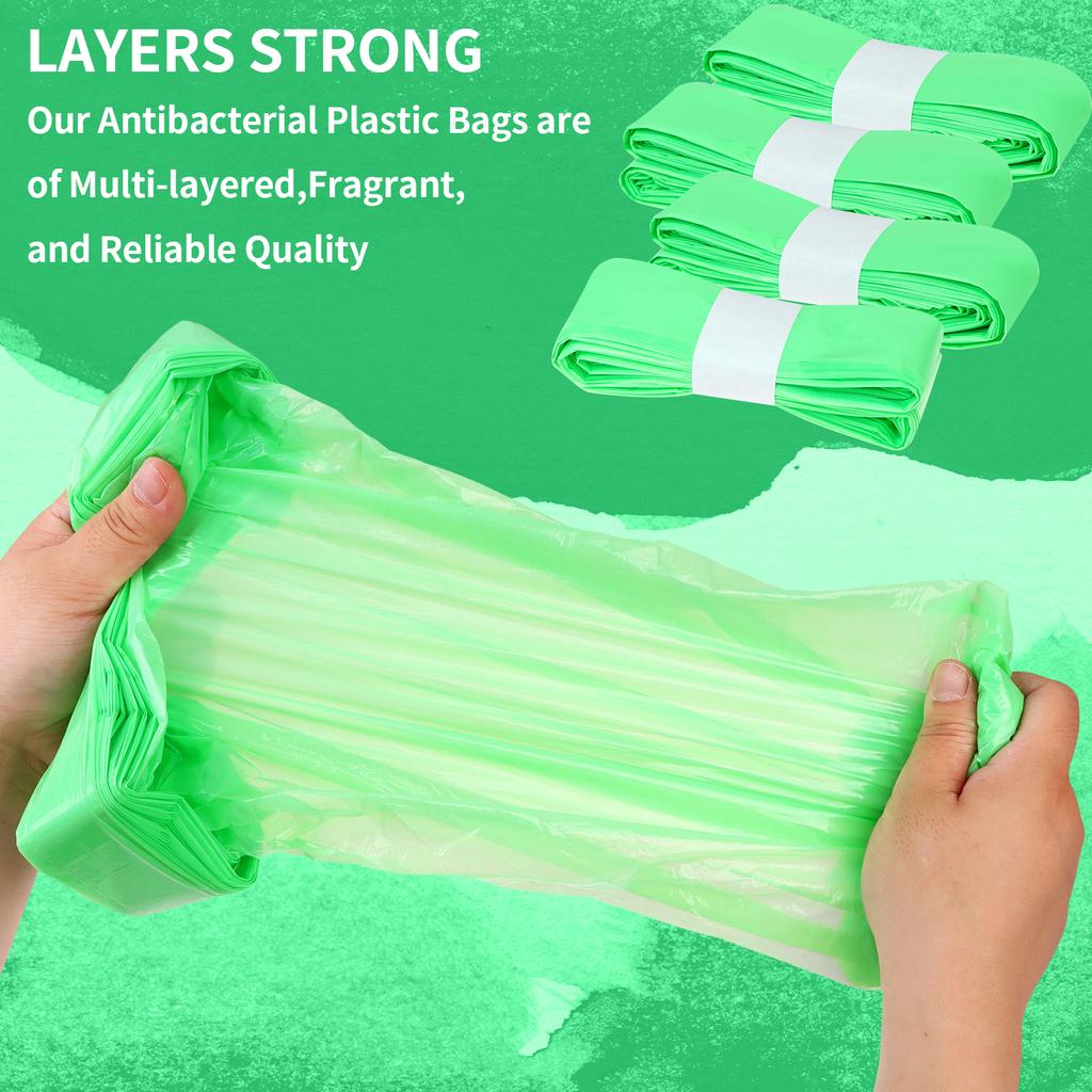 16 Pcs Nappy Bin Refills Diaper Disposal Refills 4.5 M Baby Scented Diaper Pail Refill Bags Plastic Nappy Disposal Bags Disposab