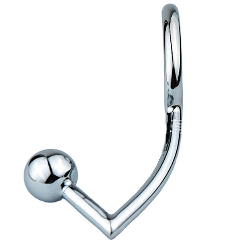 Stainless Steel Anal Hook Butt Plug Ball Bead 40mm/45mm/50mm Ring