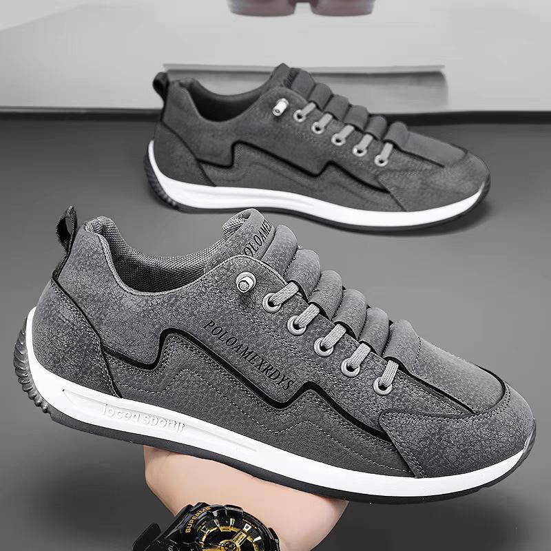 Autumn men's sports shoes breathable and comfortable casual shoes soft sole soft surface trendy youth running shoes men's board shoes