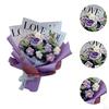 Artificial Flower Bouquet Crochet Design for Holiday Table Centerpiece Gift From Kids