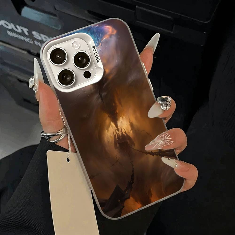 W-O-W-World- of -Warcraft Handyhülle Für iPhone 17,16,15,14,13,12,11 Plus,Pro Max,XS,weiße silberne Handyhülle