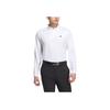 Adidas Golf Series Logo Pattern Outdoor Casual Sports Long Sleeve Polo Shirt Men Polo Shirts White IM7292