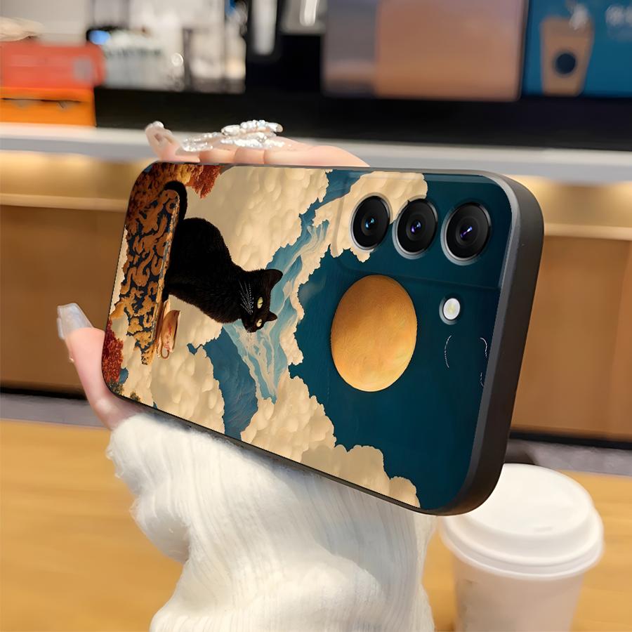 Cartoon Duck Cat Case for Samsung Galaxy S26 Ultra S10 S9 Note 20 8 9 10 S24 S25 Plus S21 FE S20 Ultra S23 Funda Phone Cover