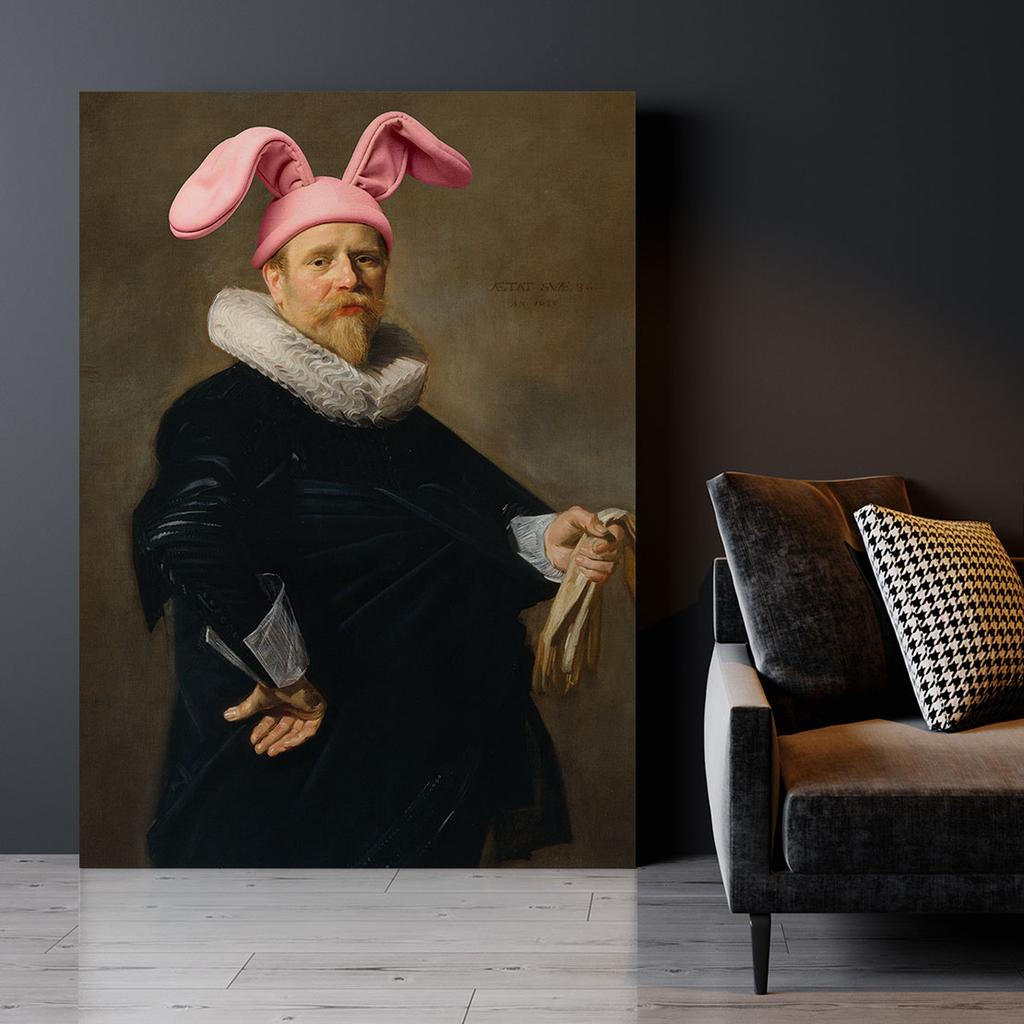 Obraz na płótnie portret królik uszy