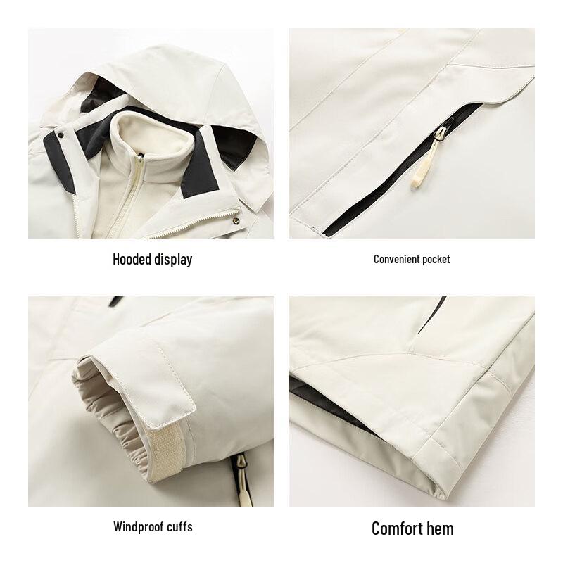 JEEP SPIRIT Unisex 3-in-1 Water-Repellent Outdoor Jacket