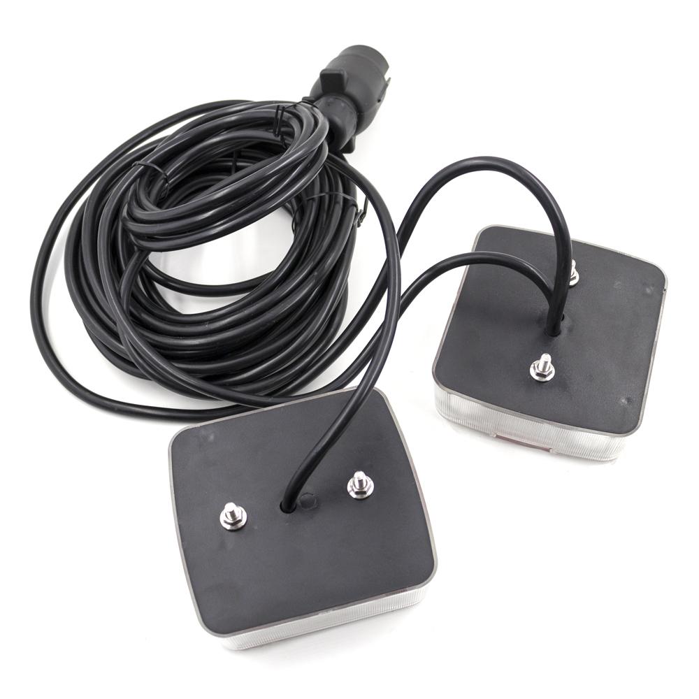 1 Set 12V EN 7-Pin Connector 10M Cable LED Trailer Tail Lights Brake Stop Light License Plate Lamp for Towing Trailers Trucks