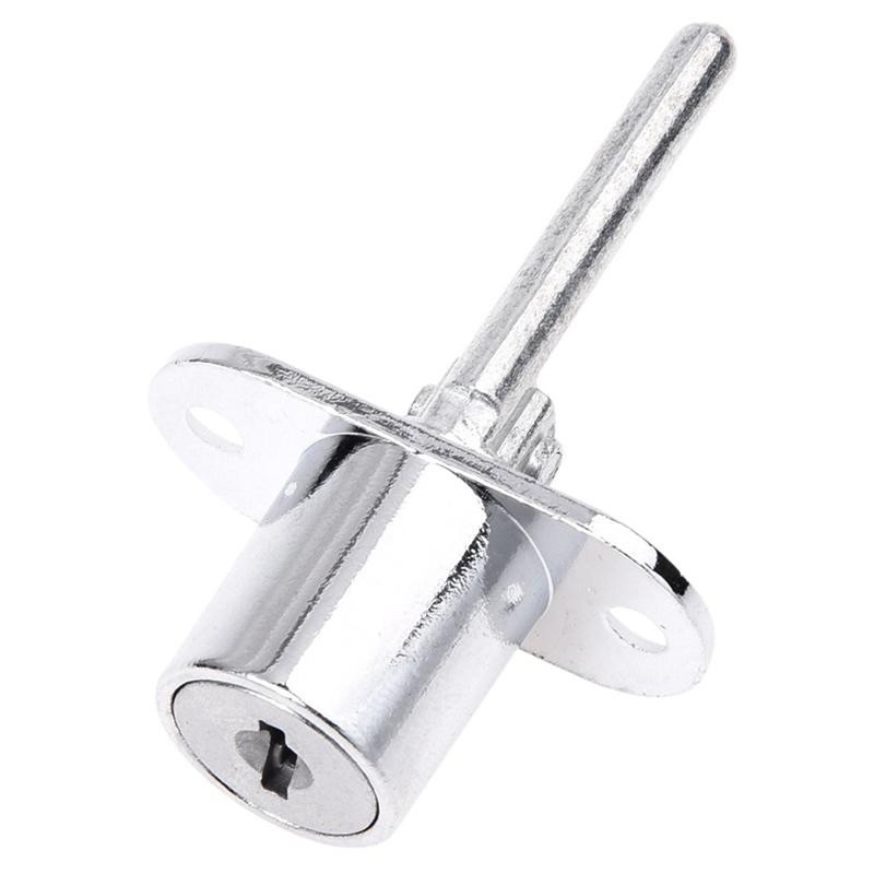 

5Pcs 19Mm Cylinder Head Diameter Silver Tone Metal Drawer Plunger Lock With 10 Keys-B61B срібний