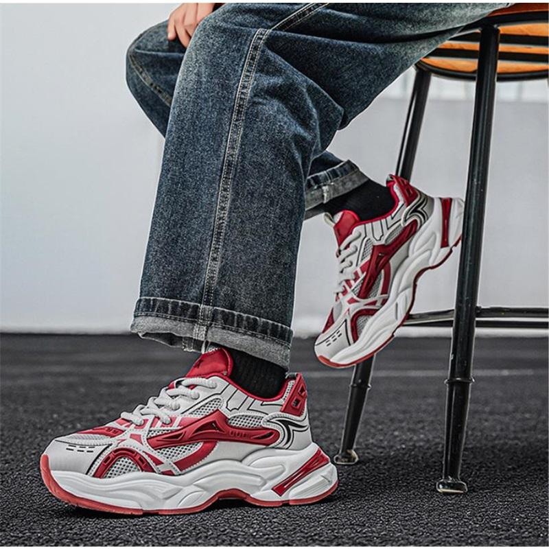 Men's shoes spring and summer breathable ultra-light soft sole non-slip shock absorption student running casual sports shoes