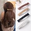 Elegant Crystal Rectangle Hair Clip Golden Metal Barrette Hairpin Hair Accessories