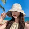 Ladies Wide Brim Sun Hat With Breathable Polyester Material For Beach And Travel