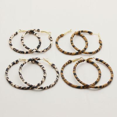Exquisite Retro Leopard Print Hoop Earrings: 925 Silver Needle High-End Autumn/Winter Fashion