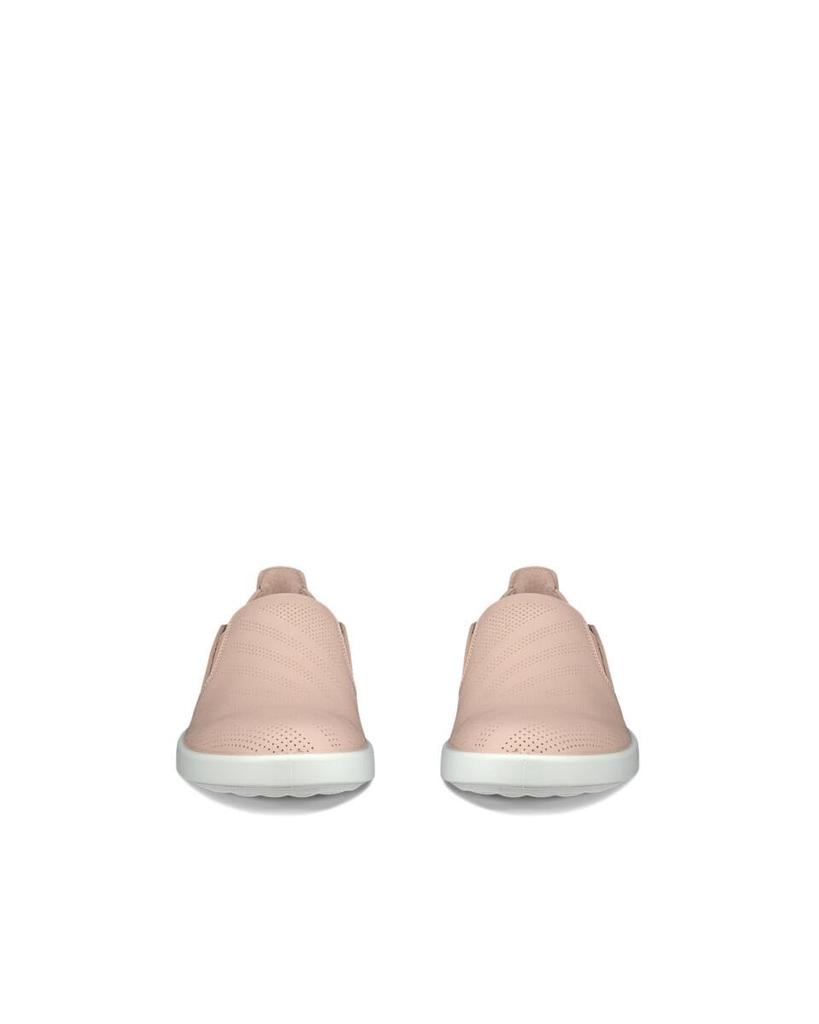 ECCO Travel Genuine Leather Women's Casual Slip-On Sneakers, Rose Dust, Size 24.0 Cm, 3E, 24880301118