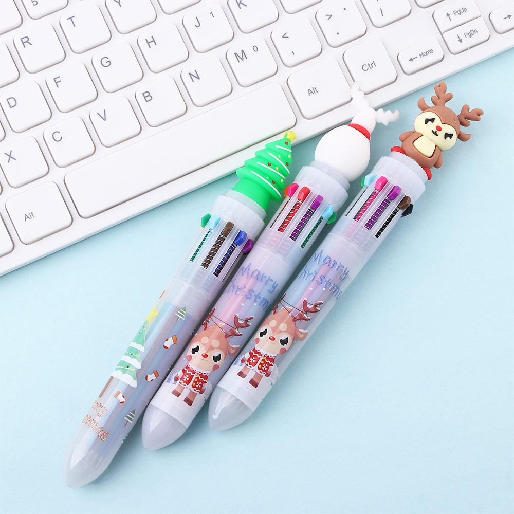 Snowman Santa Claus Office School Handwriting Oil Pen Stationery Xmas Ball Pen Christmas Ballpoint