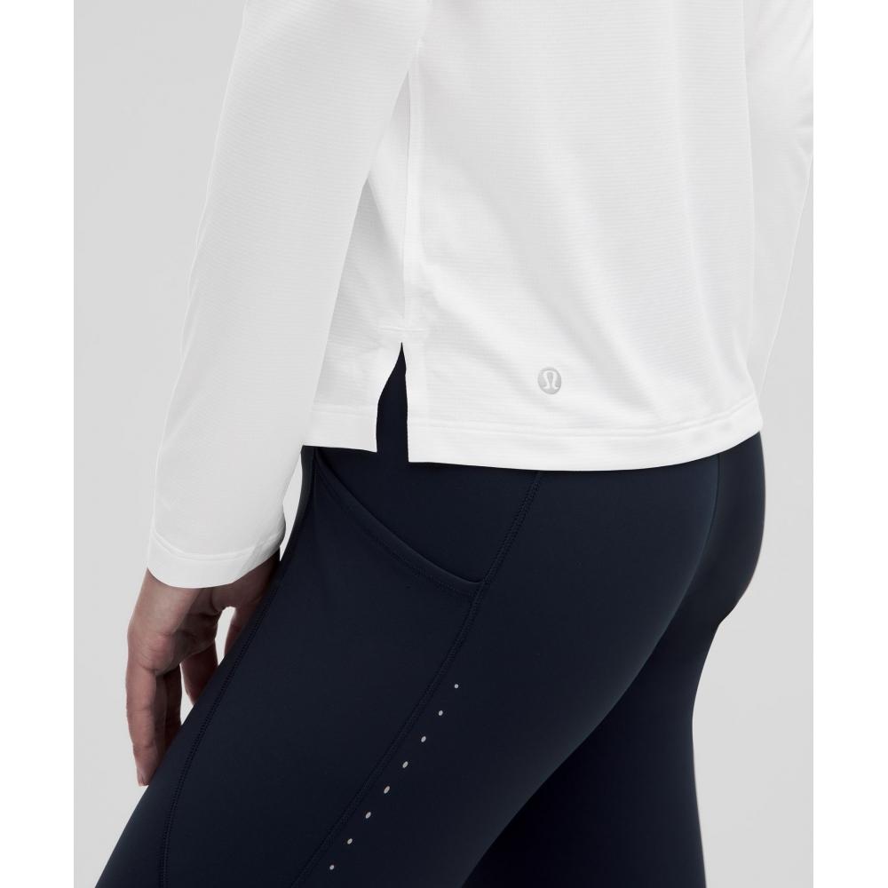 Lululemon Ultralight Hip Length Long Sleeve Shirt White