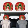 2Pcs Santa Claus Car Headrest Cover Universal Auto Seat Headcover  Gift for Car Lover