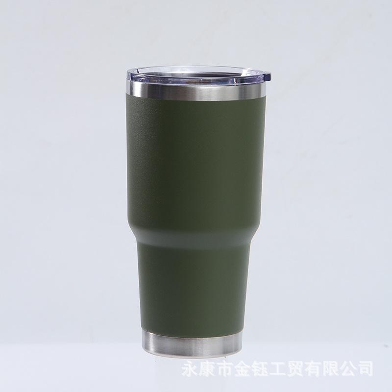 European And American 30Oz Car Cup Pro 304 Stainless Steel Vacuum Color Spray Belly Cup, Portable Car Cup