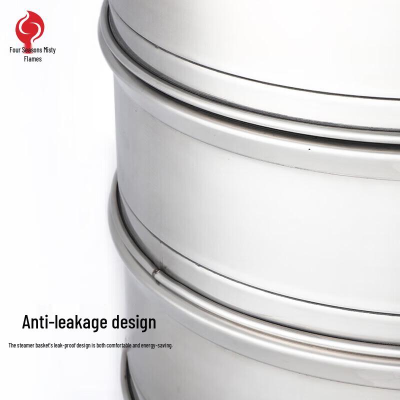 Commercial-Grade 3-Tier Stainless Steel Steamer Set