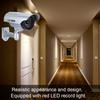 Solar Powered Fake Camera Outdoor CCTV Surveillance Security Camera LED Record