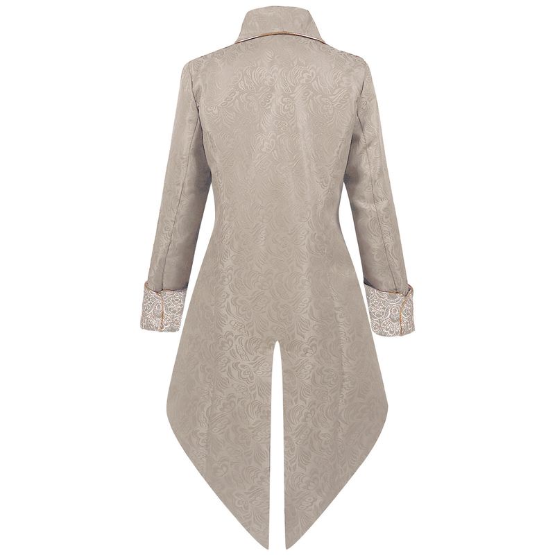 Halloween Men's Steampunk Medieval Jacket Gothic Long Coat Uniform Trench Coat Punk Coat