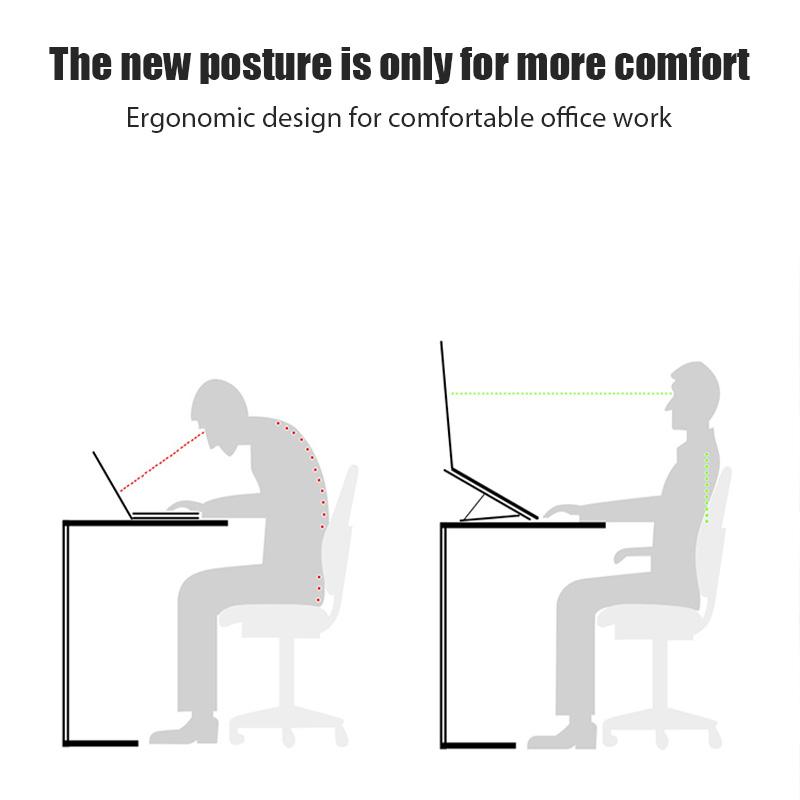 Foldable Desktop Laptop Invisible Stand Cooling Plastic Bracket Portable Base Holder Height Adjustable Laptop Tablet Support