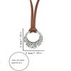 Vintage Viking Celtic Knot Pendant Necklace Adjustable Pu Leather Nordic Style Jewelry Fashion Accessories for Women Men