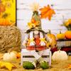 1/2PC Fall Dwarf Elf Dolls Scandinavian Swedish Tomte Gnomes Thanksgiving Decoration Harvest Elf Dwarf with Sunflower Maple Leaf