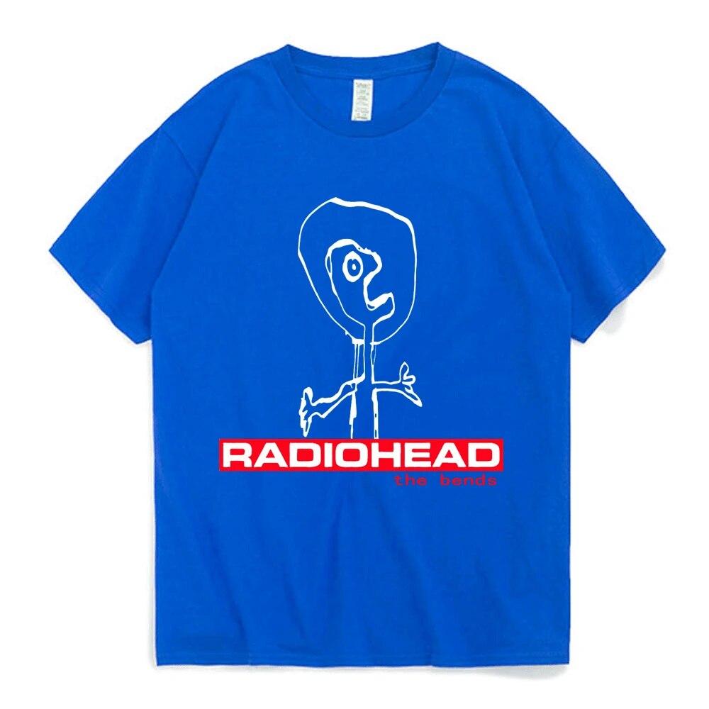 Radiohead The Bends Grafiska T-shirts 90-tals Vintage Punk Hip Hop Kortärmad T-tröja Oversized Streetwear T-shirt unisex