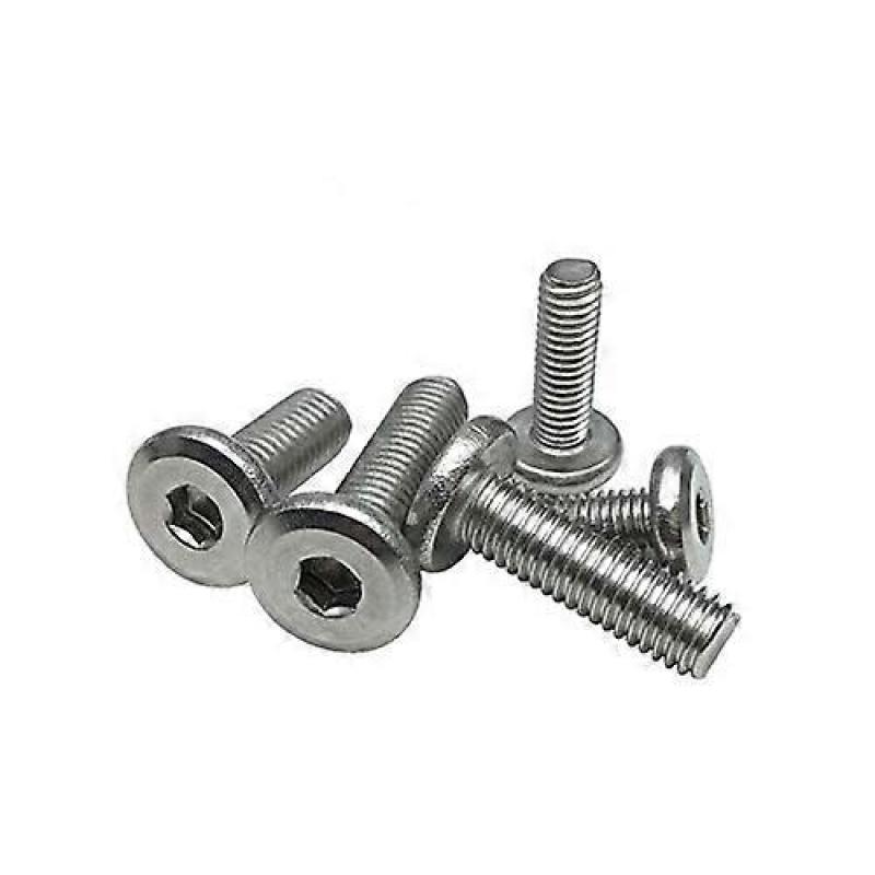10 Pack Stainless Steel Hex Socket Cap Screws, M6 x 35mm, 304 SS Flat Head Hex Drive Machine Screws, Corrosion Resistant