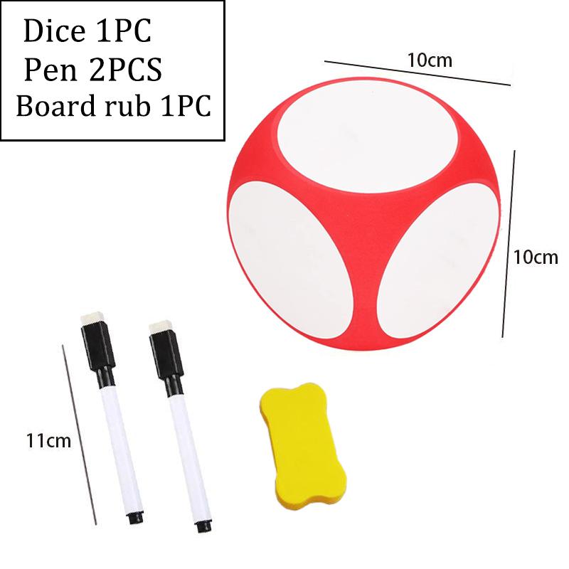 Kids Party Game Diy Blank Dice Toys Eva Write/Erase Reusable Big Dice Party Activity Props Blank Cube Parish Learning Materials