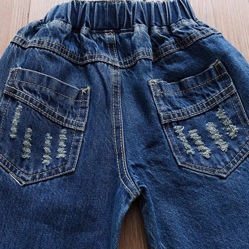 Girls' Chic Korean-Style Denim Jeans for Spring & Autumn Casual Wear