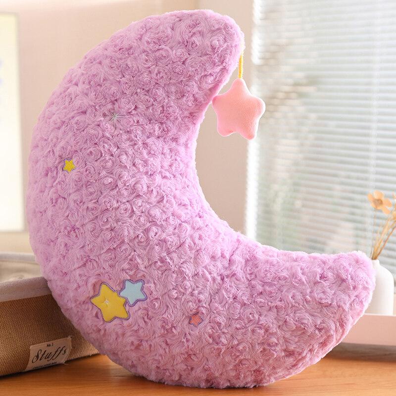Cute Cartoon Cloud Star Moon Throw Pillow, Pink Girl Heart Star Moon Cloud Cushion, Office Nap Rest Pillow Plush Toy